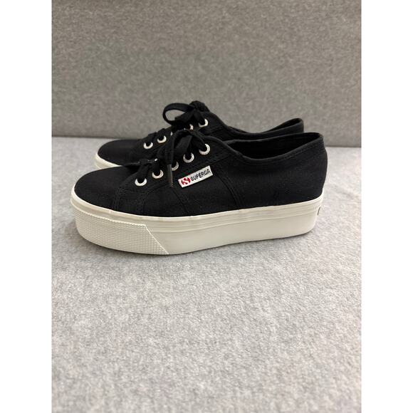 Superga 2740 Platform Sneakers – Black Avorio (Size 37.5 / US Women’s 7) NWOB - Picture 4 of 11